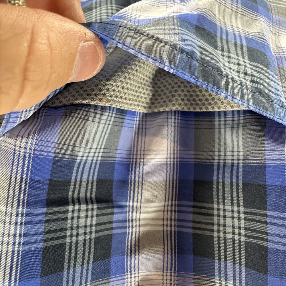 Eddie Bauer Shirt Womens Medium Blue White Plaid Button Up New With Tags Adult - Picture 15 of 16